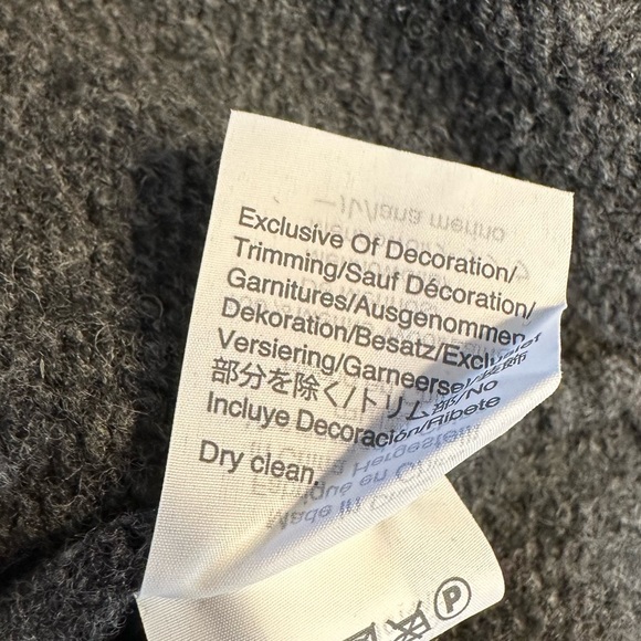 Madewell Starry Night Pullover Sweater Merino Wool size Small Boxy Fit Grey - Picture 12 of 13